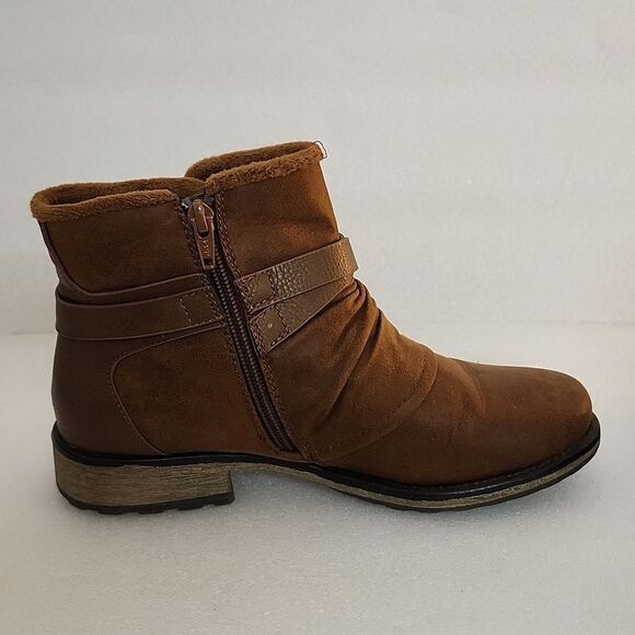 BARETRAPS Women's Selyna Brown Faux Fur Ankle Boot Casual Everyday 7.5M - Picture 7 of 8